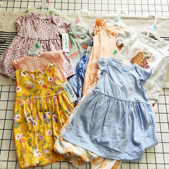 Carters Baby Girl Set 0-9m NWT - Picture 1 of 12